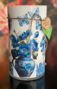 Vaas delfts blauw vaas bloemen